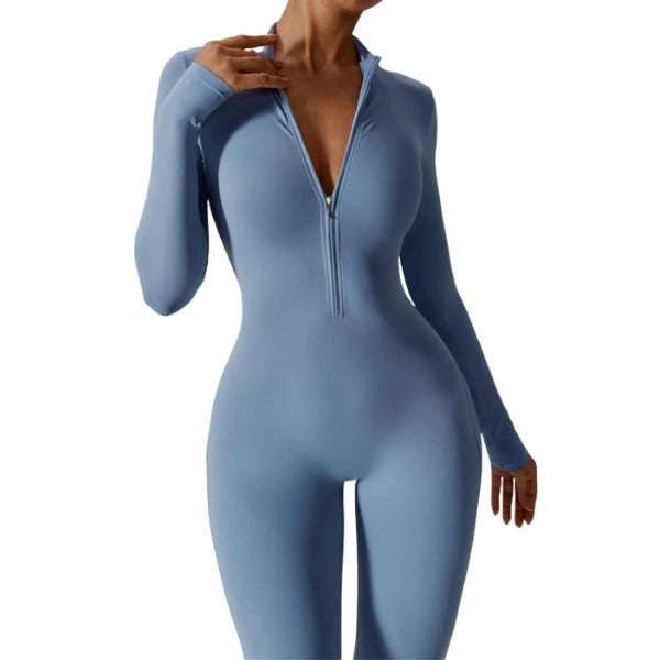 Long-sleeved sporty jumpsuit